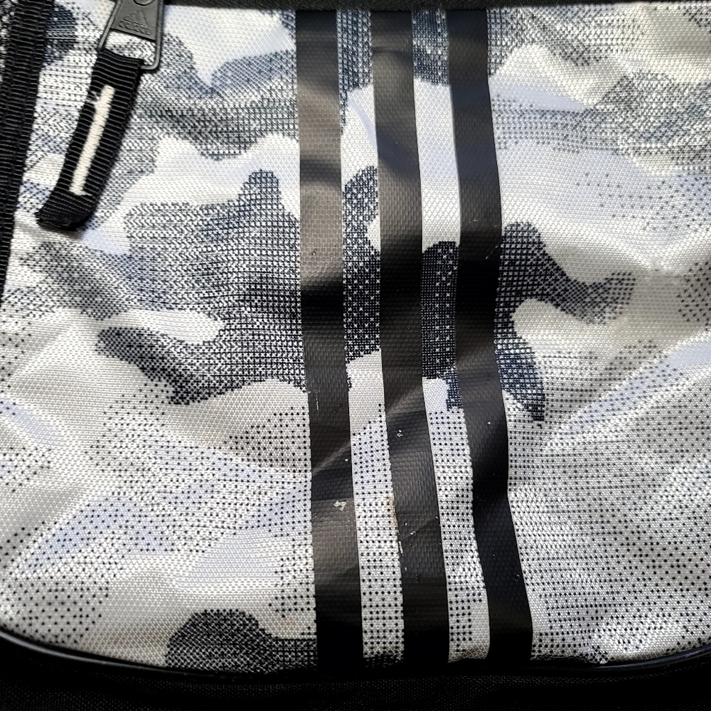 Adidas Drawstring Backpack Black Silver Camo - image 5